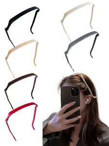 6 Square Headbands for Women, Non-Slip Hair Bands, Ideal for Curly and Thick Hair, Summer Glasses Style Hairstyle Accessories