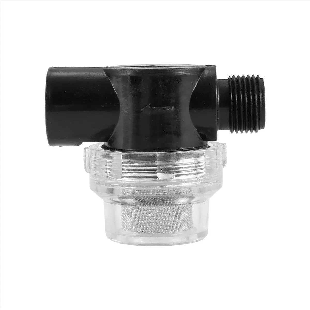 Practical Stainless Steel Water Pump Strainer Filter, 1/2-Inch Twist-On NPSM Inlet Pipe Strainer with 50-Mesh Sediment Filter Screen, 1/2-Inch NPSM Outlet, Unscrew-Easy Clean Car Repair Tool for RV Systems