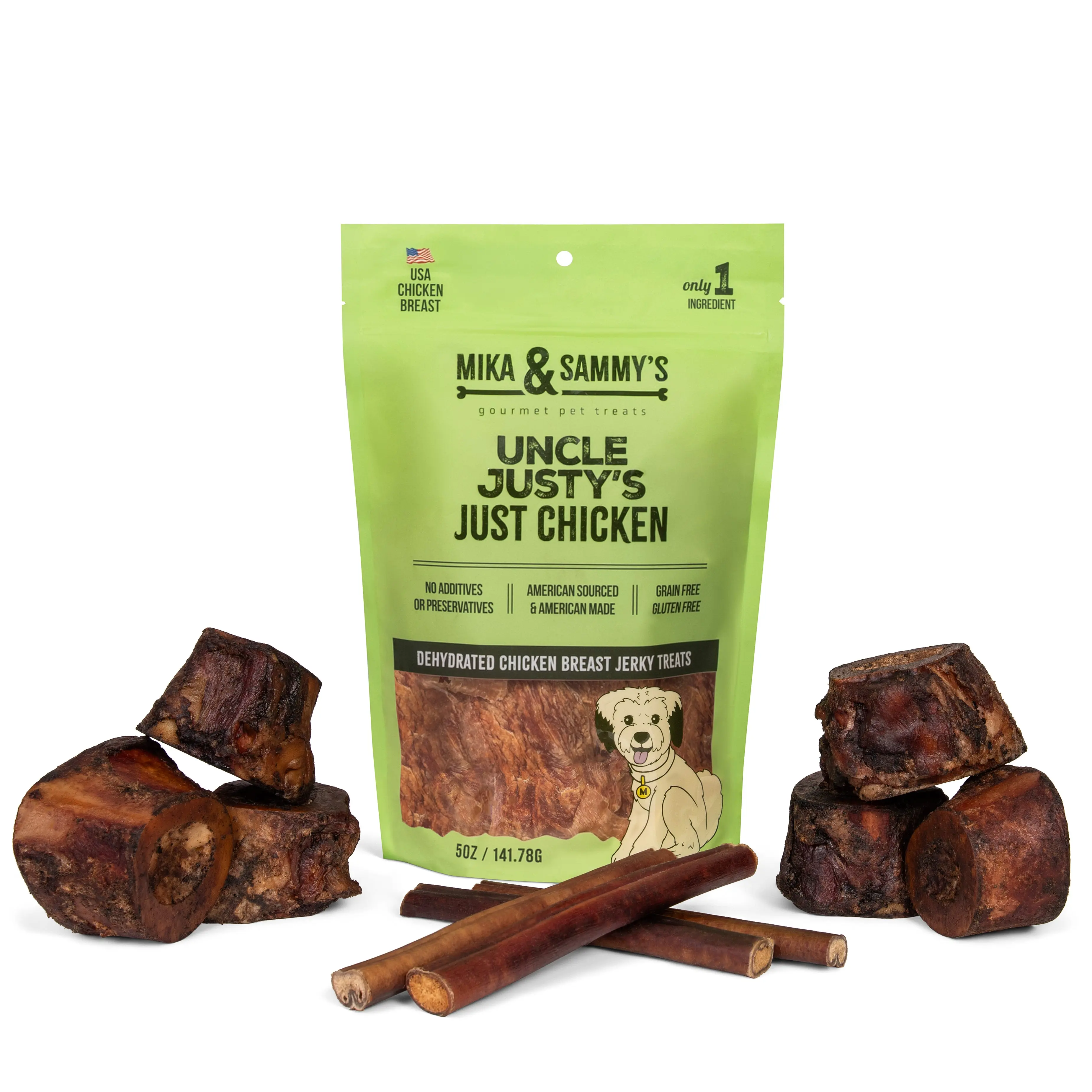 Small Dog Treat & Chew Bundle | Under 20Lbs | Jerky, Bully Sticks, & Marrow Bones