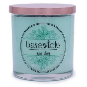 Spa Day | Soy Wax Candle | Eucalyptus & Peppermint Scented | Basewicks
