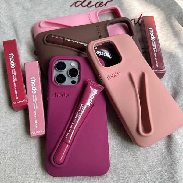 Rhode Lip Case for iPhone 17 Pro Max, Air 16, 15, 14, 13, 12, 11 Pro Max & Plus with Hydrating Peptide Lip Treatment & Bumper Protection