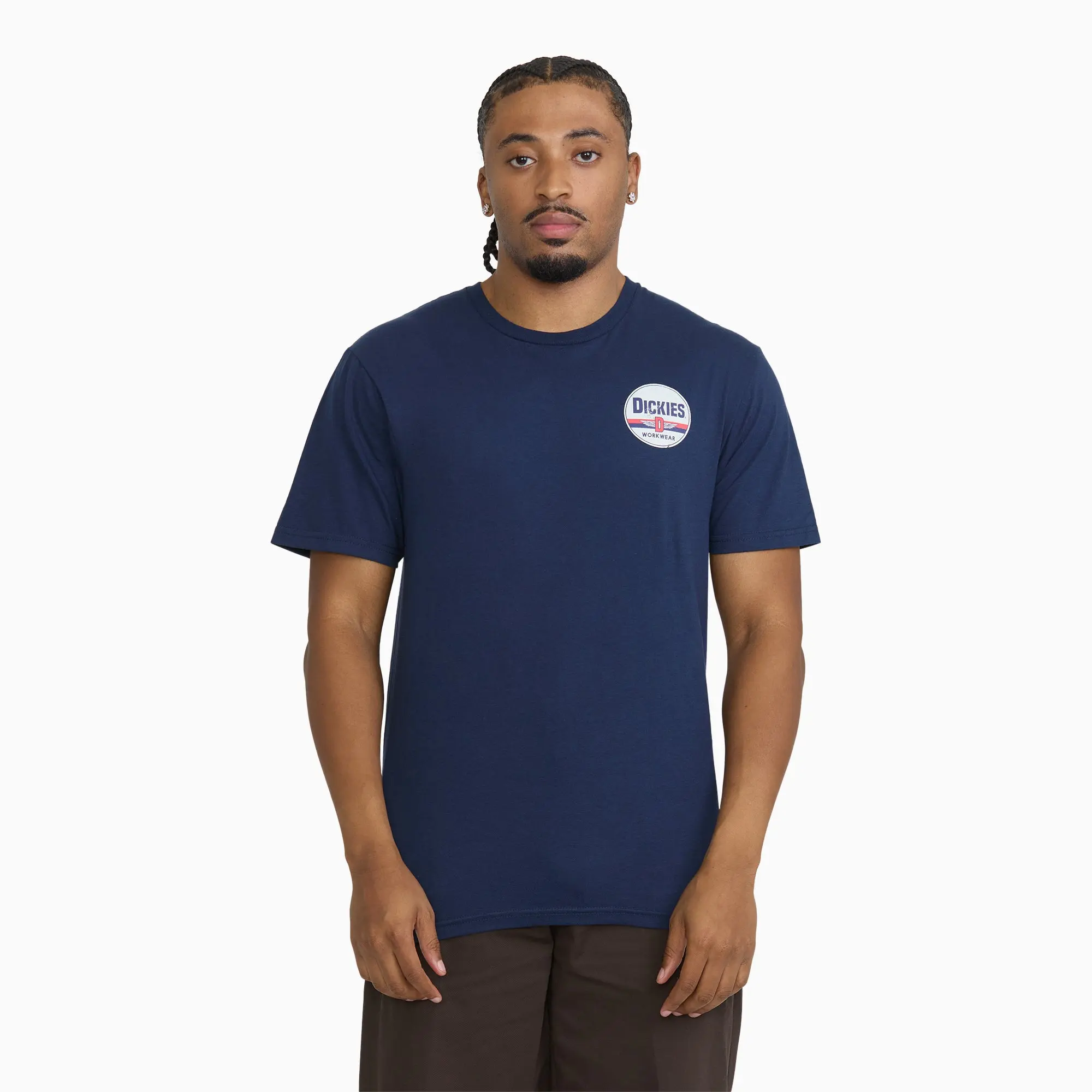 Dickies Americana Badge Short Sleeve Graphic T-Shirt, 100% Cotton, Vintage Badge Logo, Graphic Print, Comfortable Fit, Workwear Casual Style