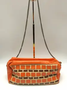 Pre-owned miu miu leather Shoulder Bags Orange Chain Bag