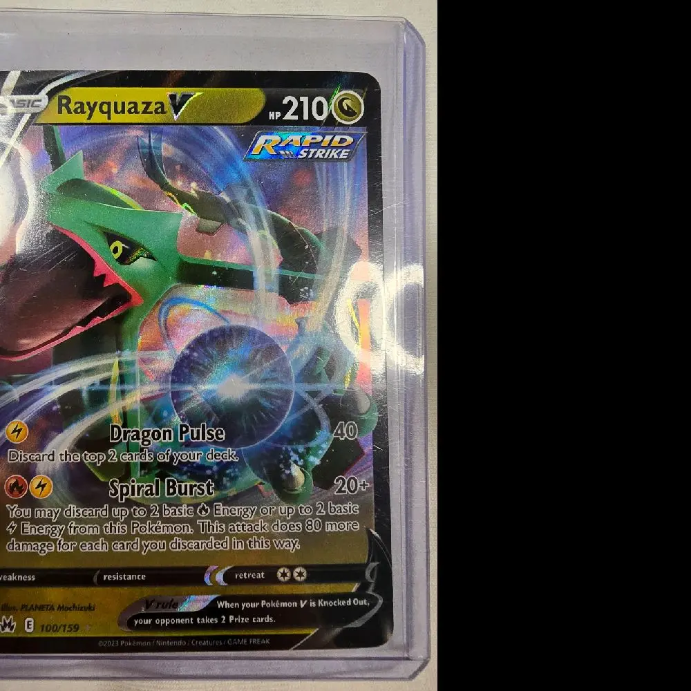 Pokemon Rayquaza V E 100/159 Rapid Strike Dragon Pulse Spiral Burst 210  Energy Collectible Card - TikTok Shop