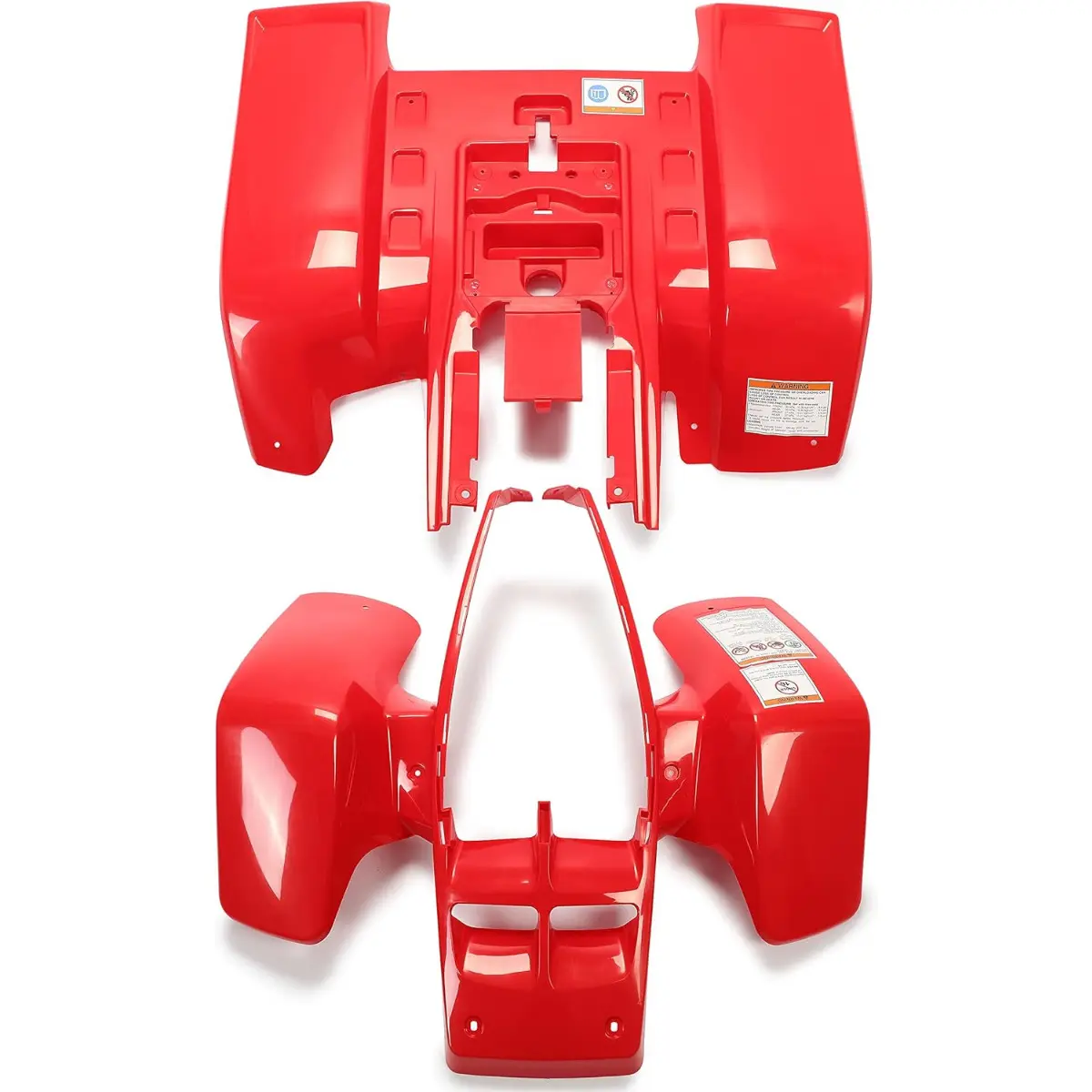 Front & Rear Fender Kit for 1987-2006 Yamaha Banshee 350 YFZ350 Mud Guard Flaps Red ABS Plastic Motorbike Parts Accessories