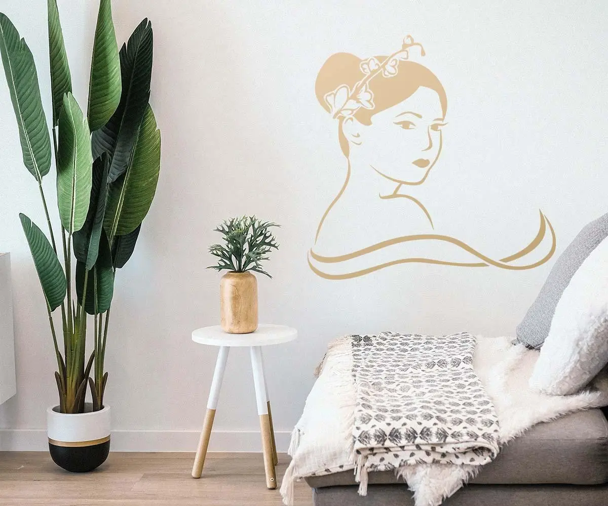 Woman Flowers Stencil - Art and Wall Stencil