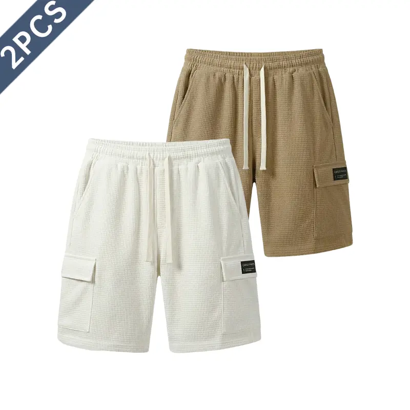 2PCS-White + Khaki