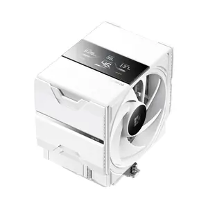 Sudokoo SK700V WHITE AM5-Focused CPU Cooler with 220W Heat Dissipation & Quad-Segmented Display for Enhanced Performance and Quiet Operation