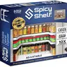Spicy Shelf Premium 2-Layer Expandable Adjustable Square Plastic Storage Organizer Racks - 10x Stronger, Durable, Multifunctional Home Goods for Cabinet Storage Organization (Fits Spices, Pills; BOX COLOR MAY VARY)