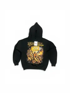 1804KILA |UNISEX BLACK PULLOVER HOODIE