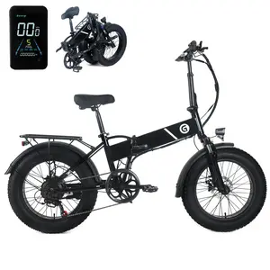 Garvee 20" x 4.0 Fat Tire Folding Electric Bike for Adults with 1000W Peak Power, 48V Removable Lithium Battery, 6 Levels of Pedal Assist, and Large LCD Display for Commuting and Riding