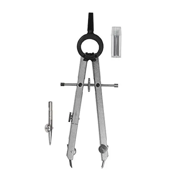 Pacific Arc Pro Series: Spring Bow Drafting Compass w/Ruling Pen - Fixed Leg - True Steel Hoop - Made in Germany