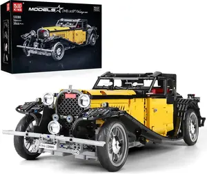 Mould King 13080 Classic Car Vintage Vehicles Static Model Building Block Kid Adult Toy 3564 Pcs Truck