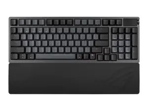 ASUS ROG Azoth 96 HE Wireless Hall Effect Gaming Keyboard - 96% Full-Size, Tri-Mode, Hot Swappable Magnetic Switch, Rapid Trigger, Speed Tap, 8K Hz Polling, Color OLED Screen, PBT Keycaps - Black