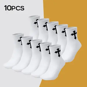 100% pure cotton socks, unisex, stylish printed pure cotton sports socks with cushioning, high-performance running, moisture-wicking, and breathable.