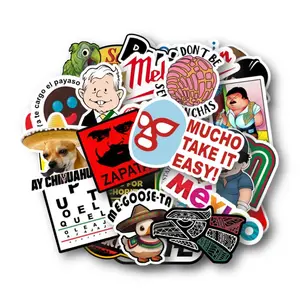Mexican Themed 30-Piece Vinyl Sticker Pack - Durable for Hard Hats, Toolboxes, Tumblers & More - All-Season Decor Decorative Ornaments