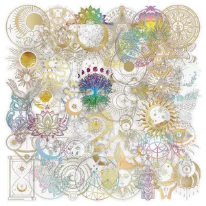 Colorful Laser Series Sticker, 50pcs/set Creative Decorative Sticker, DIY Decals for Scrapbooking, Journaling, Water Bottle, Laptop, Car, Universal Car Sticker, Decal For Cars