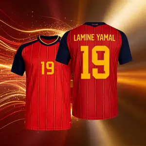 2026 Spain National Home And Away 19# Lamineyamal 20# Pedri Short And Long Sleeve Soccer Jersey Fans Version Breathable