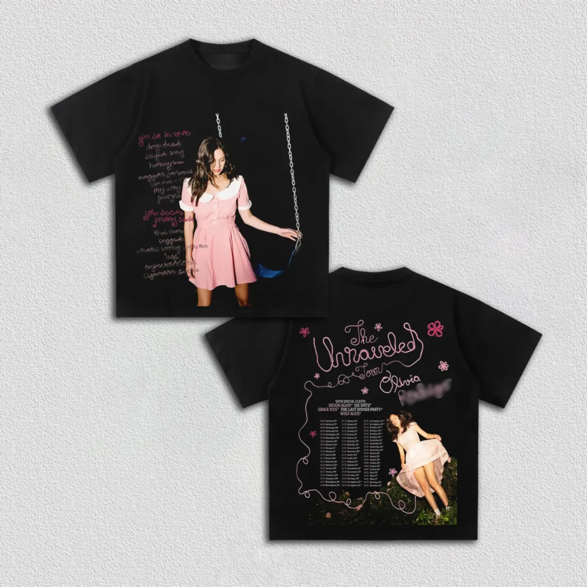 The Unraveled Tour 2026 Graphic T-Shirt, Olivia GUTS Concert Tour Merch, Pop Music Tour Shirt, Singer Fan Apparel, Vintage Aesthetic Graphic Tee, Pop Concert Outfit, Music Festival Streetwear, Trending Fan Gift
