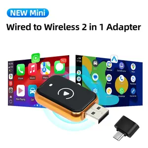 2026 New 2-in-1 Wireless CarPlay Android Auto Adapter, Fast Connection, Hands-Free Call, For iPhone & Android, Premium Material, Perfect Gift, Wireless Carplay Dongle