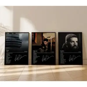 Full Set Set of 3 Canadian singer 3 Album Cover Posters: Vintage 3 Prints. Ideal Music Cover Gifts for Men. Male Retro Wall Art. Unframed wall art decor