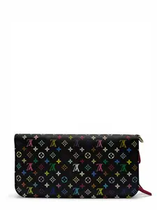 Pre-owned Louis Vuitton COATED CANVAS Small Leather Goods LOUIS VUITTION MONOGRAM MULTICOLOR INSOLITE WALLET BLACK GRENADE