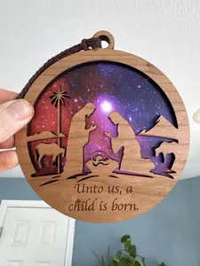 Nativity Suncatcher for Sunny Window