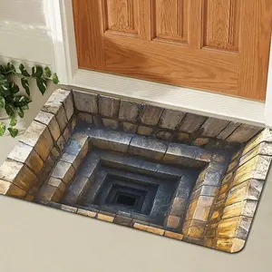 3D Flat Optical Illusion Non-slip Floor Mat, Suitable for Indoor and Outdoor Use, Easy To Clean and Durable, Machine Washable, Suitable for Front Door, Entrance, Bedroom, Laundry Room Home Decoration