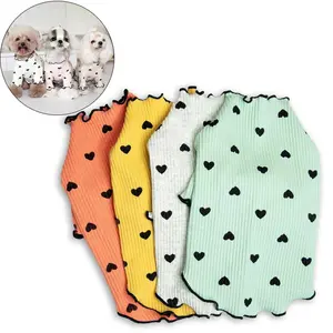 Puppy Costumes Print 100% Cotton Indoor Couture Tee for Shih Tzu/Chihuahua XXS-XXL with Thumbhole Paws No-Scratch Seams Tech