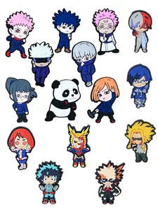 Japanese Cartoon Shoe Charms Set, Designer Shoe Buckles Accessories, Cute Shoe Decorations, Classic Sandals Children Gift, 7-90 Pieces, All Seasons