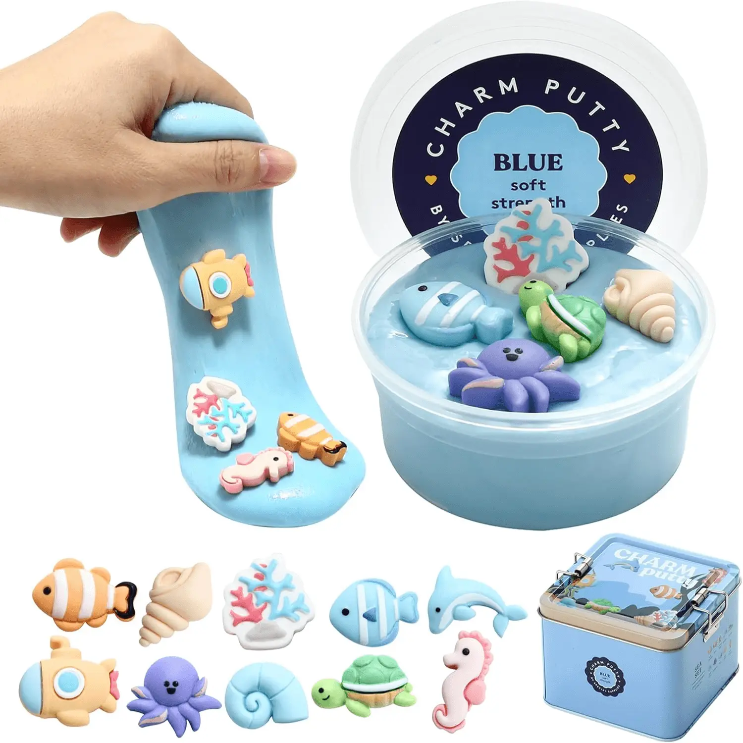 Therapy Putty with 10 Charms – (Sea Set) Soft Strength Therapy Putty with 10 Charms – (Sea Set) Soft Strength