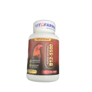 VITOFARMA B12-5500 for Roosters with Iron 100 Tabs Reinforced for Enhanced Performance Energy Boost for Gallos and Gallinas