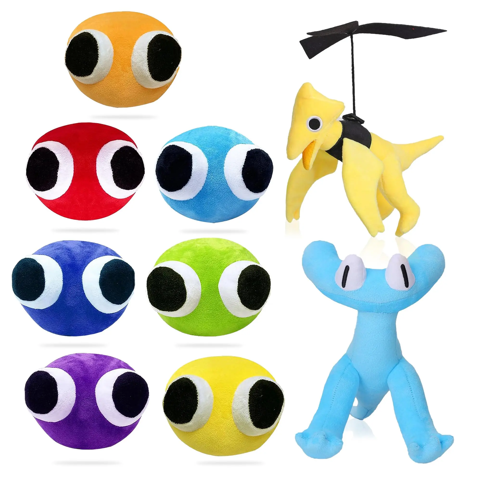 TwCare 9 Pack Plush Toy for Kids Adults, Playing with Family, Soft Stuffed Animal Plushie Toys, Plushies Birthday Thanksgiving Christmas Festival Night Party Favor Supplies Game Fans