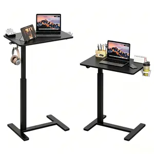 Gamork Adjustable Height Mobile Standing Desk with Wheels - Rolling Laptop Cart, Overbed Table, Small Teacher Podium for Home Office & Classroom