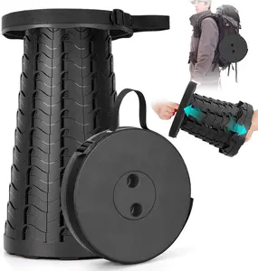 Upgraded Foldable Stool Thickened, Portable Collapsible Stool Retractable Stool for Fishing, Hiking Tours, BBQ, Parties, Outdoor Activities