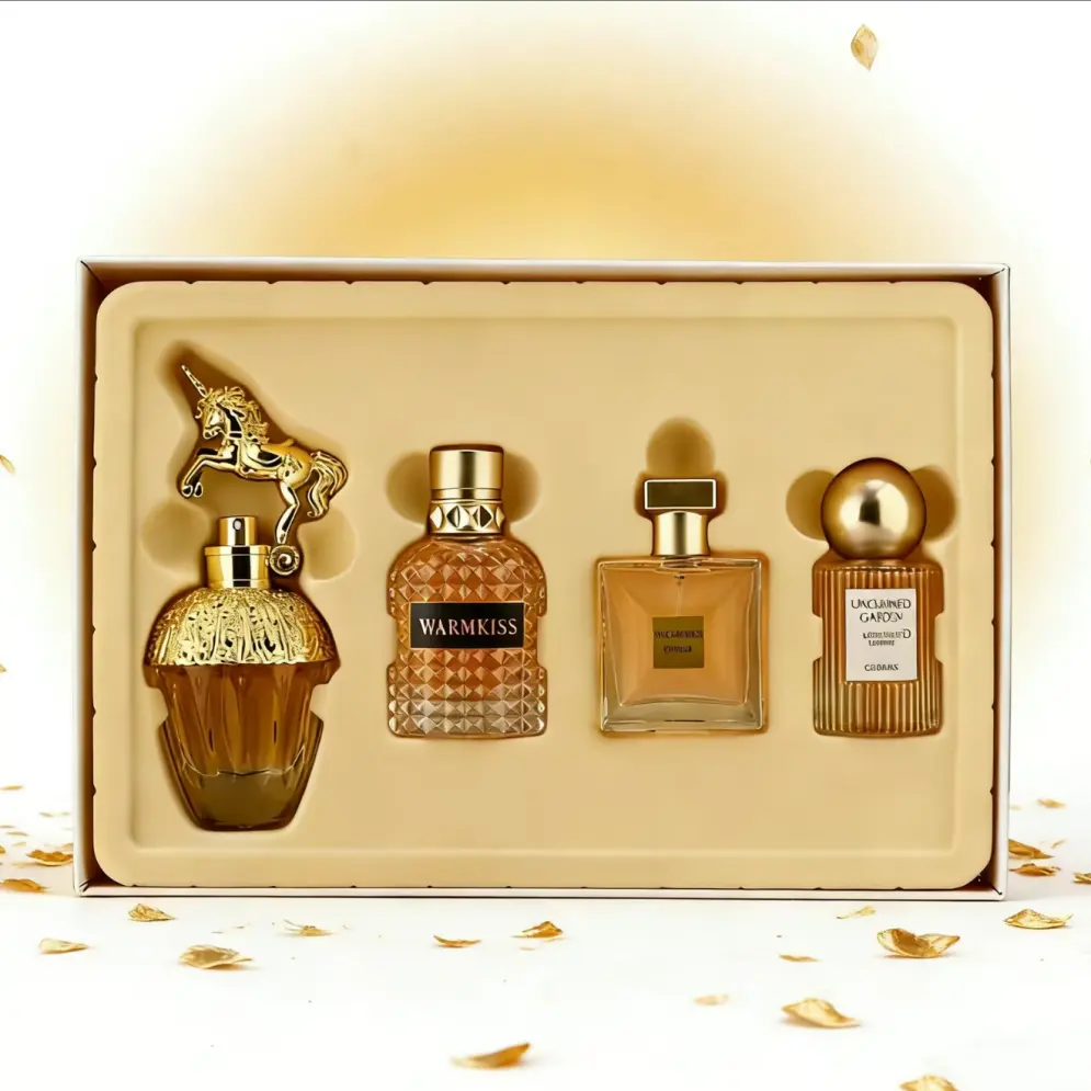 WARMKISS Women's Perfume Gift Set | 30ml×3 + 25ml×1 | Alcohol Denat Aqua Parfum PEG-40 Hydrogenated Castor Oil | floral & oriental notes | summer fragrances women | perfume para mujer | long lasting perfumes | rose vibrant for women | Eau de Parfum