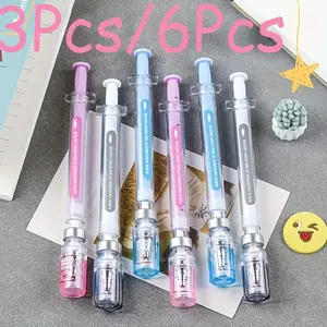 Funny Vaccine Pen Set, Novelty Writing Tool, Plastic Material, Ink, Smooth Writing, Office Signing, Stationery, Holiday Gifts, Special Pen