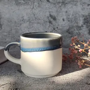 2.6 Oz ceramic Espresso cups set handmade espresso cup with handle minimalist coffee tea cups