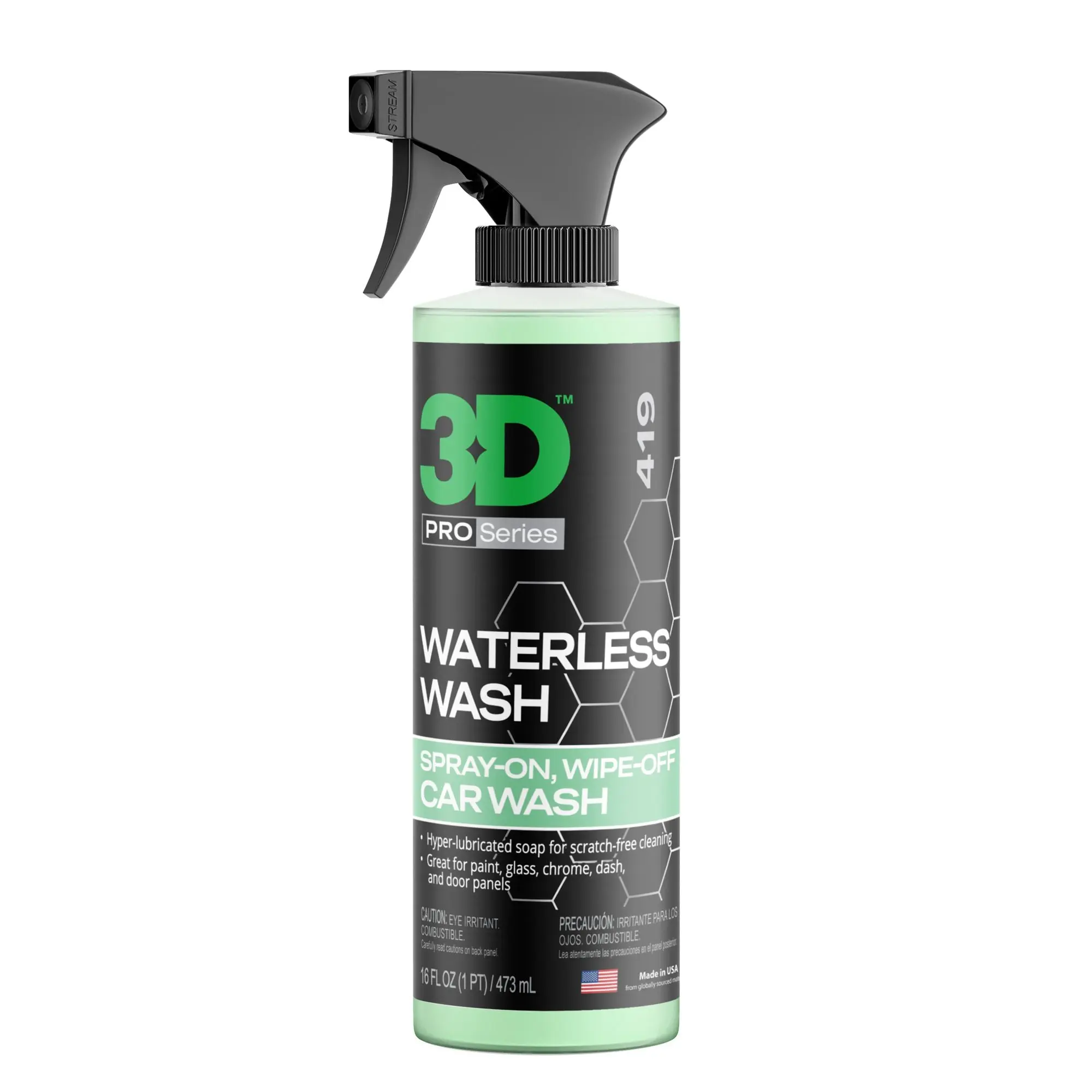 3D Waterless Car Wash - Easy Spray Waterless Detailing Spray - No Soap or Water Needed - Great on Cars, RVs, Motorcycles & Boats