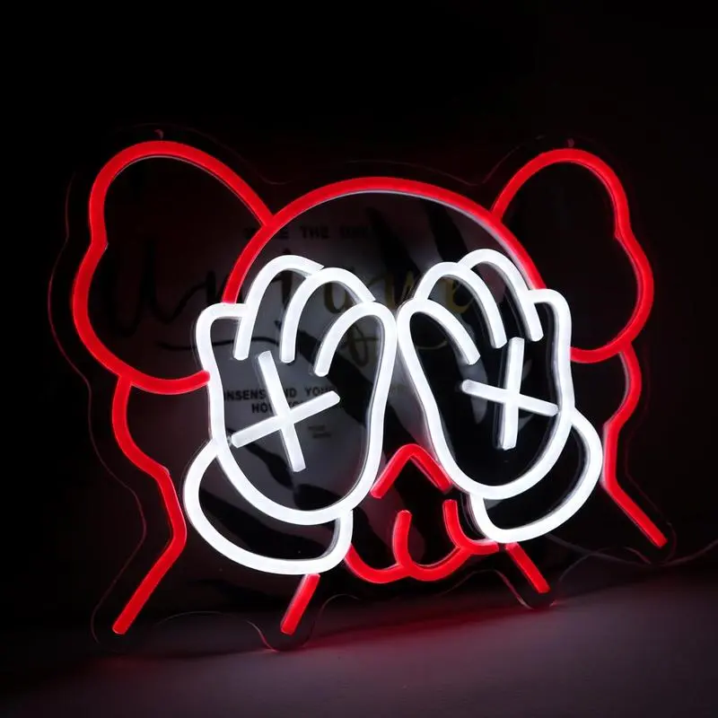 Neon Kaws Sign | LED Neon Sign |Custom Neon Sign |Kaws Wall Art