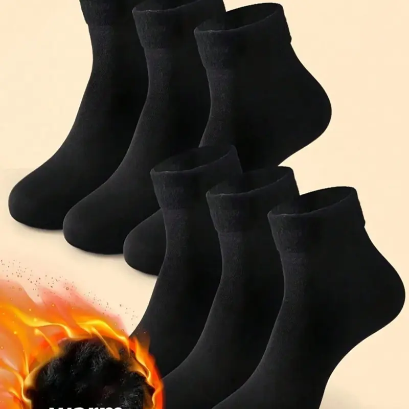 3 pairs of snow socks, with fuzzy lining, thickened floor socks for warmth, cold-weather warm socks in winter, Socks Set, Cozy Socks