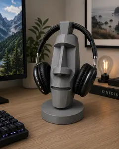 Moai Headphone Stand, Audio & Video Accessory for Headphone Storage and Display