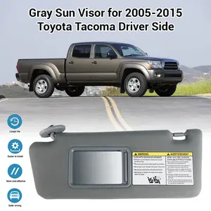Left Driver Side Sun Visor Compatible with Toyota Tacoma 2005-2012 2013 2014 2015 74320-04181-B1 Gray With Extension Mirror Without Light