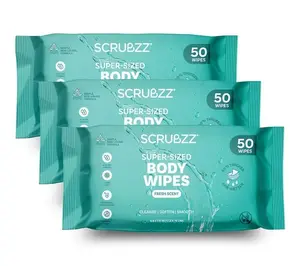 SCRUBZZ 3 Pack Extra Large Wet Wipes