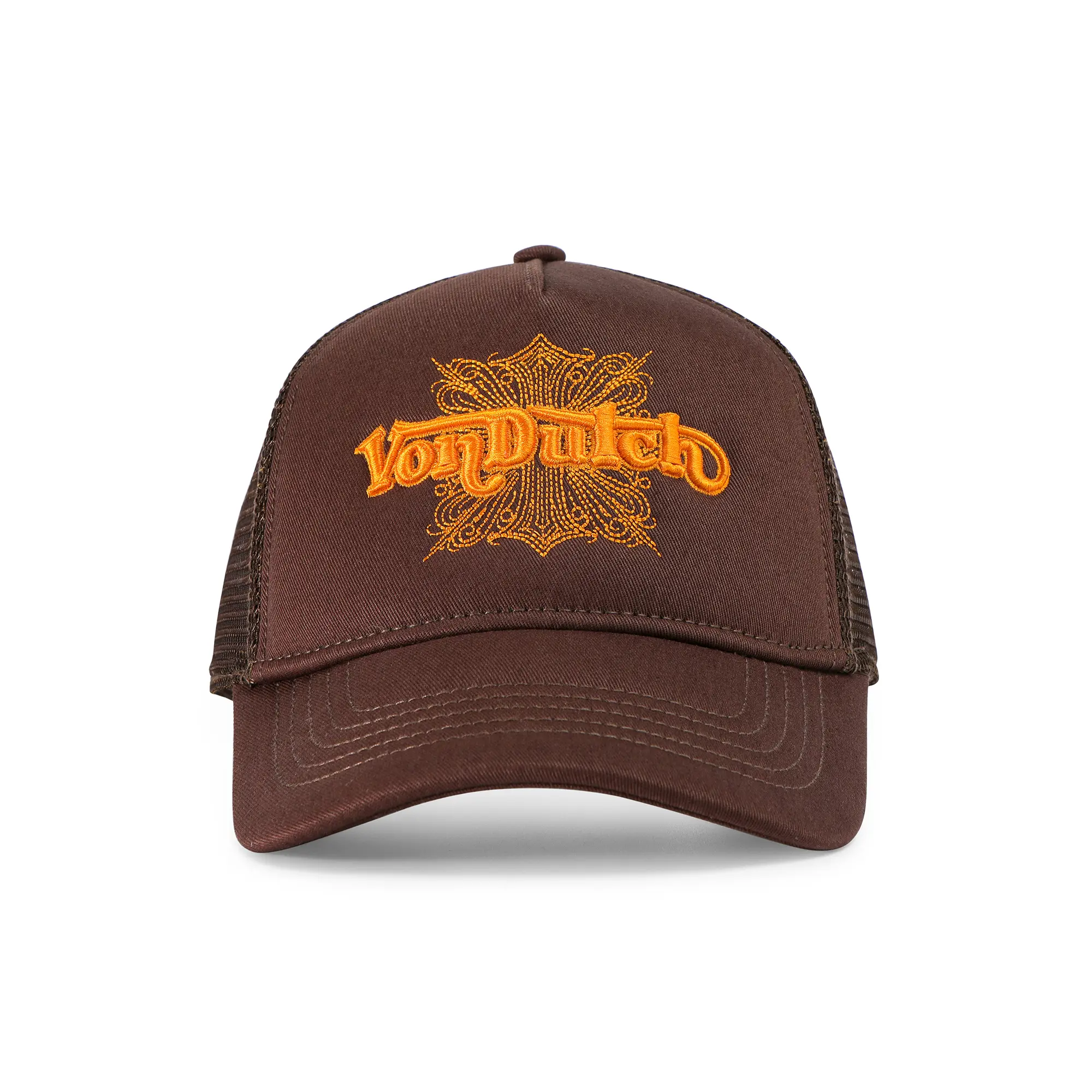 Von Dutch Foam 'Chopper' Trucker – Brown /Orange