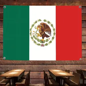 1pc Full-Printed Mexico National Flag - Durable Polyester, Vibrant Colors, Multi-Size, Hand Washing Clothes Compatible, Indoor-Outdoor Home Decor for Patriotic Events, Home Display