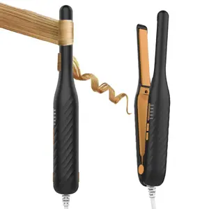 1pc Eu Ultra-Thin Pencil Tip Multi-Function Styler, Ptc Quick Heat, 5 Temperature Settings, Ceramic Coating, Suitable for Short & Long Hair, Men's Beards, Heated Curler