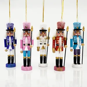 Multicolor Nutcracker Ornaments Set of 5 Ornaments 6 inch