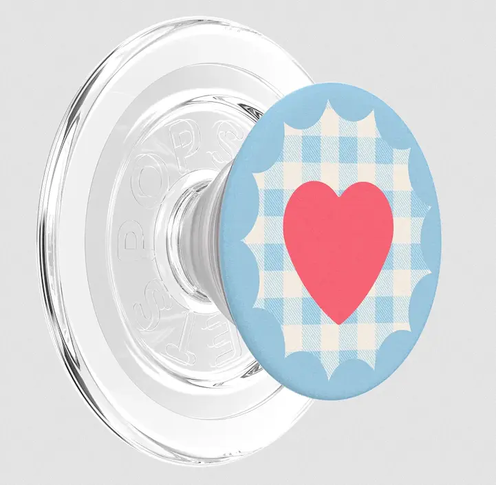 popsockets Gingham Heart  MagSafe PopGrip