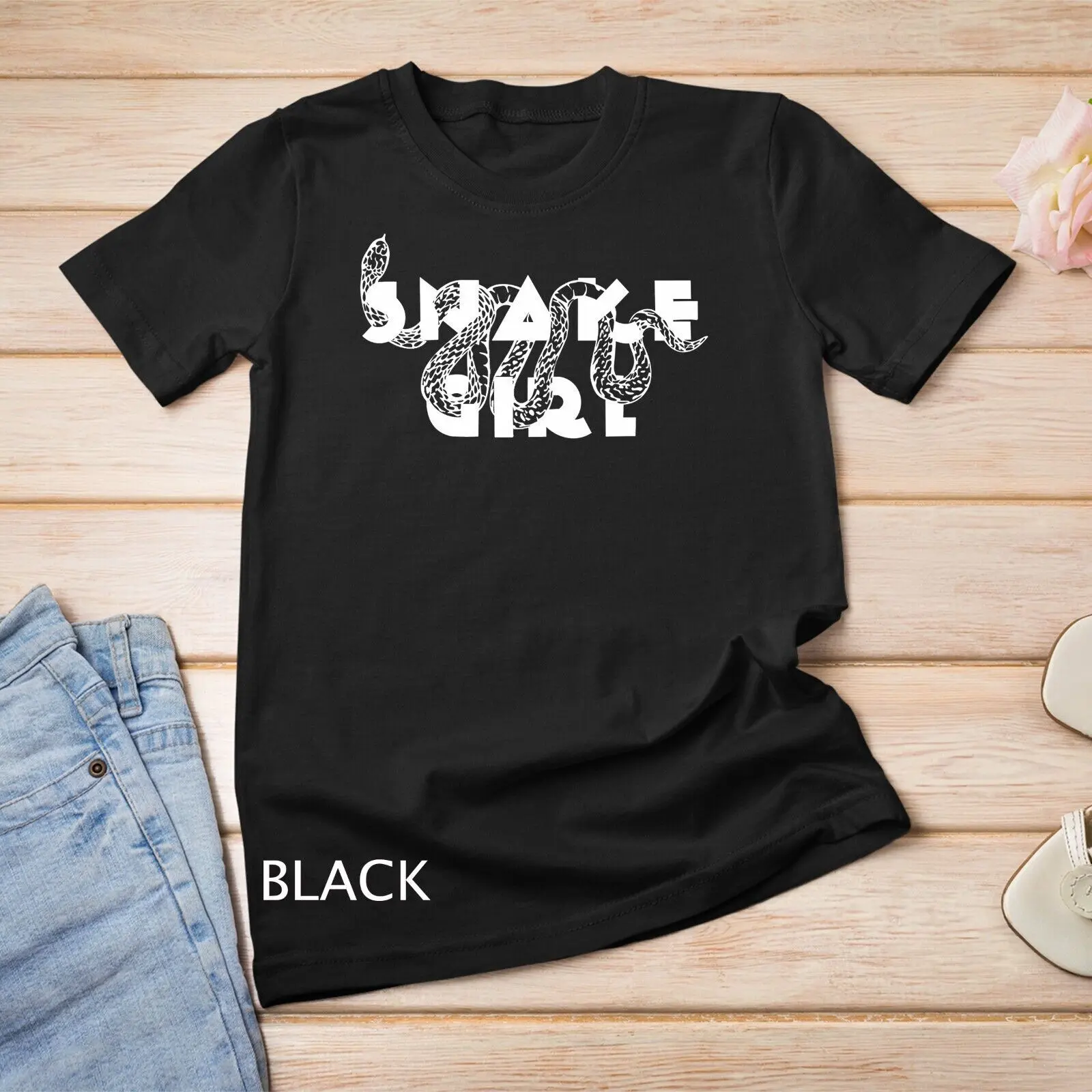 Snake Girl Python Reptile Lover T-Shirt Unisex T-shirt